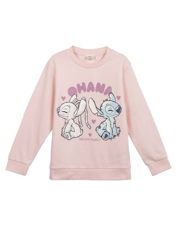 Sweatshirt without Hood Stitch Pink