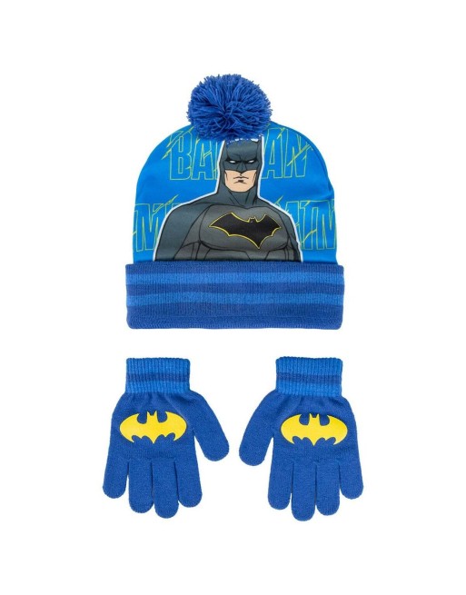 Gorro y Guantes Batman Azul