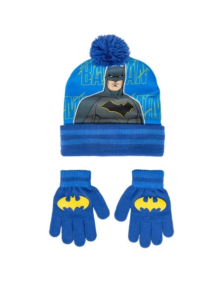 Gorro y Guantes Batman Azul