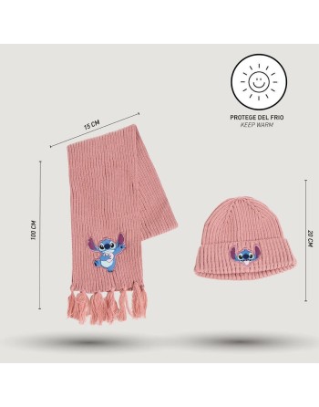 Berretto e Sciarpa Stitch Rosa