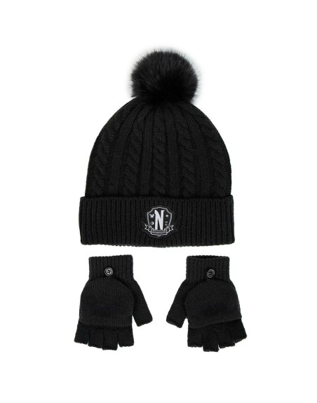 Gorro y Guantes Wednesday Negro