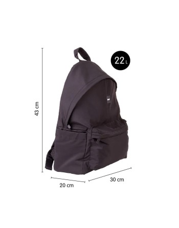 Sac à dos Casual Milan Shadow Noir 22 L 41 x 30 x 18 cm