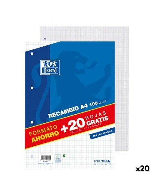 Schein Notizblock Oxford 90 g/m² (20 Stück)