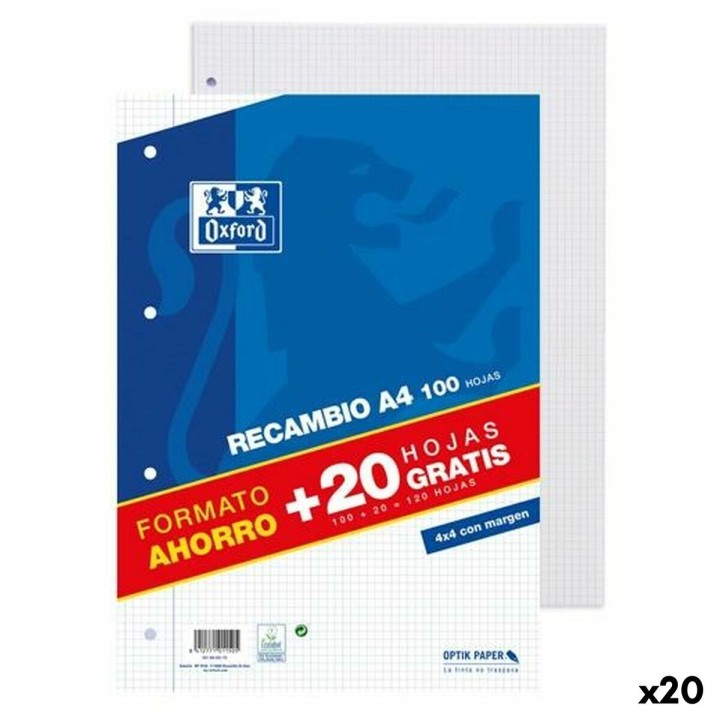 Notesblokken Oxford 90 g/m² (20 enheder)