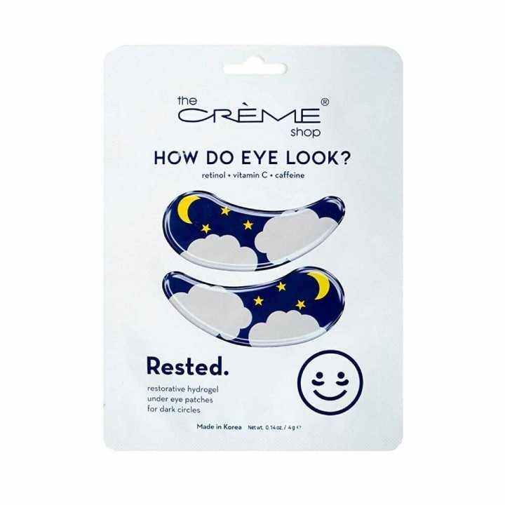 Lapper til øjenpleje The Crème Shop Rested hydrogel Genanvendelig 2 enheder