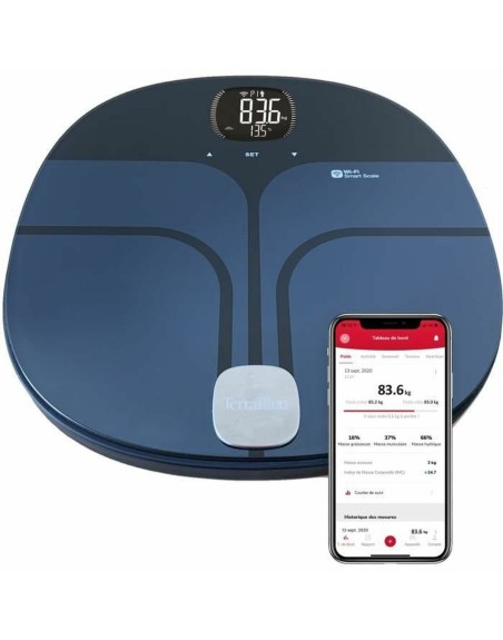 Báscula Digital de Baño Terraillon Master Coach Azul Negro Negro/Azul Plástico 180 kg 2 Kg