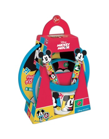 Ensemble Vaisselle pour Enfants Mickey Mouse CZ11306 Plastique (5 Pièces)