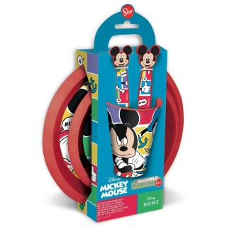 Sæt med spiseting til børn Mickey Mouse CZ11311 (5 Dele)