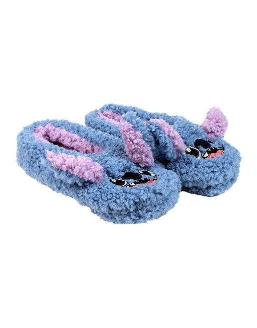 House Slippers Stitch Blue