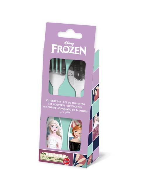 Juego de Cubiertos Frozen CZ11341 Acero Inoxidable Infantil 2 Piezas