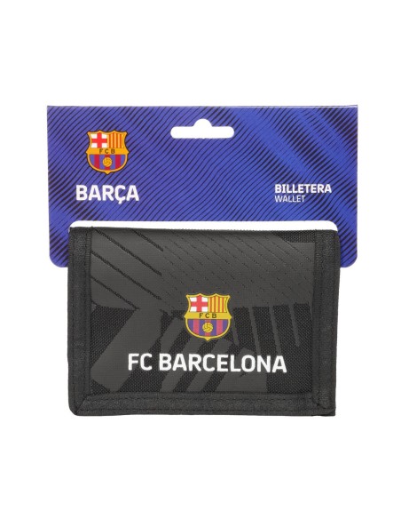 Cartera F.C. Barcelona Black Negro 12,5 x 9,5 x 1 cm
