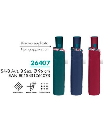 Faltbarer Regenschirm Perletti 96 cm Blomster Mit Einfassung