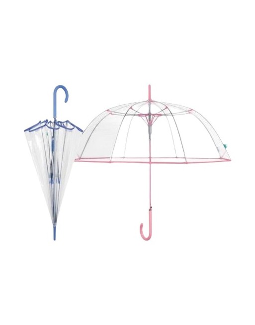 Umbrella Perletti Transparent Microfibre Ø 89 cm With trim