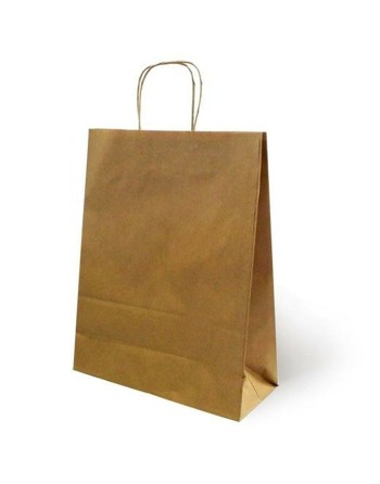 Papiertaschen Fama Braun Mit Griffen 26 x 10 x 35 cm (25 Stück)