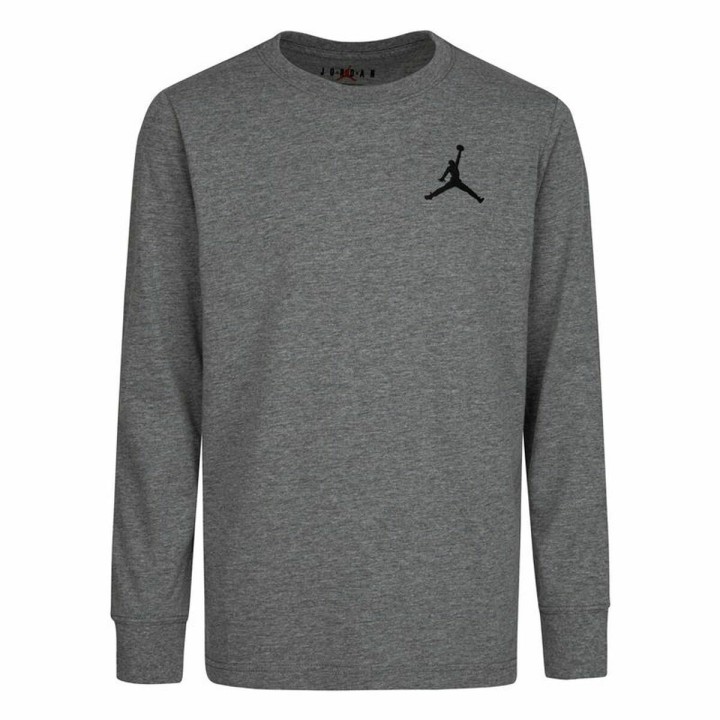 Langærmet T-shirt til Børn Nike Air Emroidery Grå