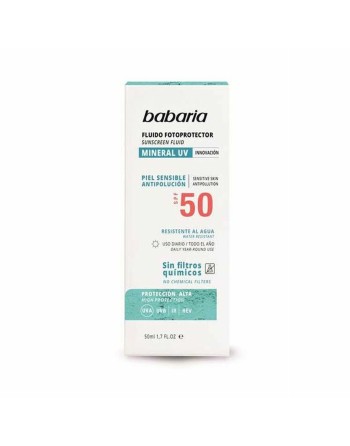 Sun Screen Lotion Babaria Solar Mineral Uv Spf 50 50 ml