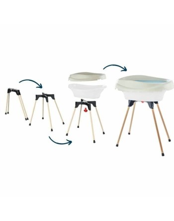 Wickelkommode 2 in 1 Badewanne Weiß