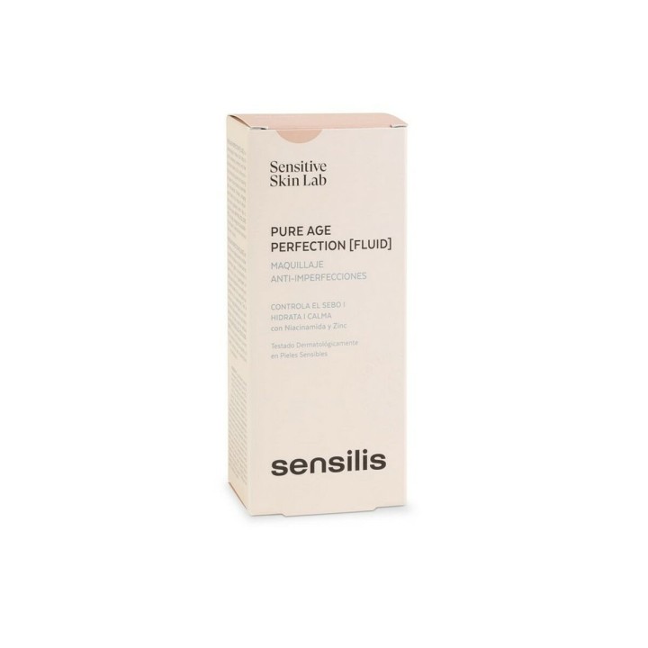 Cremet Make Up Foundation Sensilis Pure Age Perfection 02-sand Behandling mod ufuldkommenheder (30 ml)
