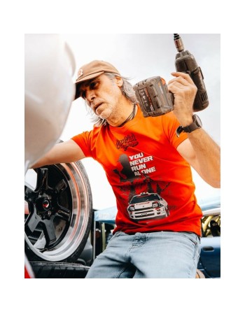 Herren Kurzarm-T-Shirt RADIKAL YOU NEVER RUN ALONE Rot M