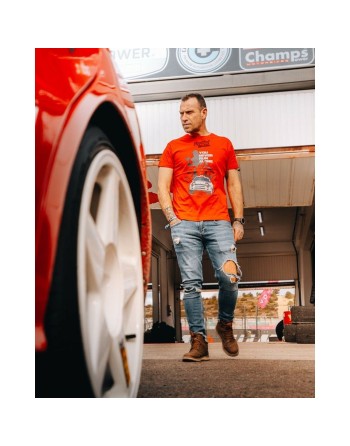 Herren Kurzarm-T-Shirt RADIKAL YOU NEVER RUN ALONE Rot M