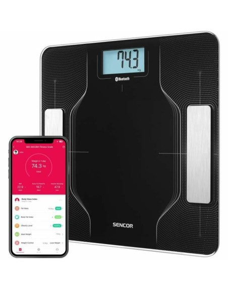 Báscula Digital de Baño Sencor SBS 8002BK Negro noir 180 kg