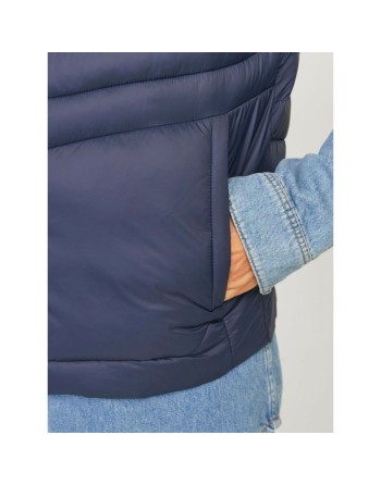 Men's Quilted Gilet Jack & Jones JJESPRINT BODYWARMER COLLAR NOOS 12258457 Navy Blue