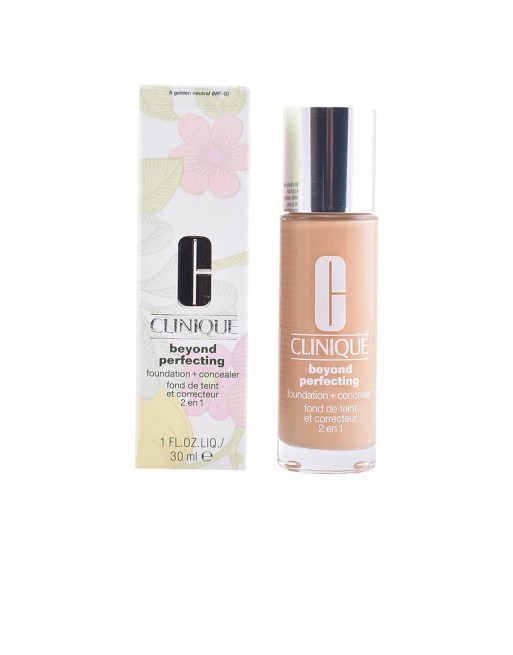 Base per Trucco Fluida Clinique Beyond Perfecting 8-golden neutral 2 in 1 (30 ml)