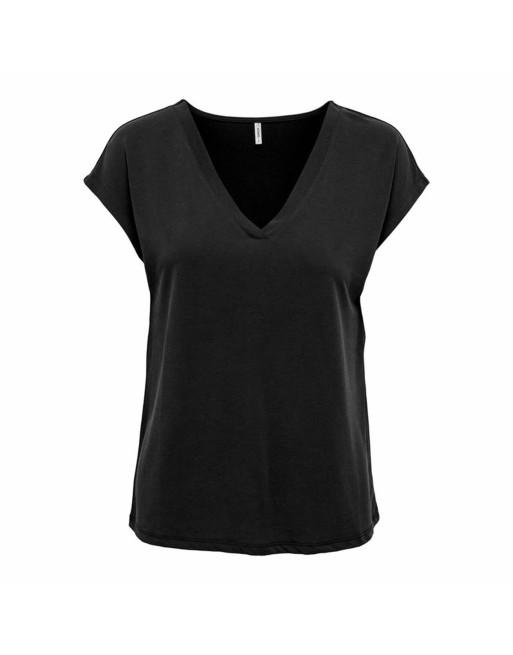 Damen Kurzarm-T-Shirt Only Onlfree Life Mod.V-Neck Schwarz