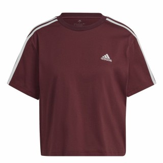 Kortærmet T-shirt til Kvinder Adidas 3S Cr Brun