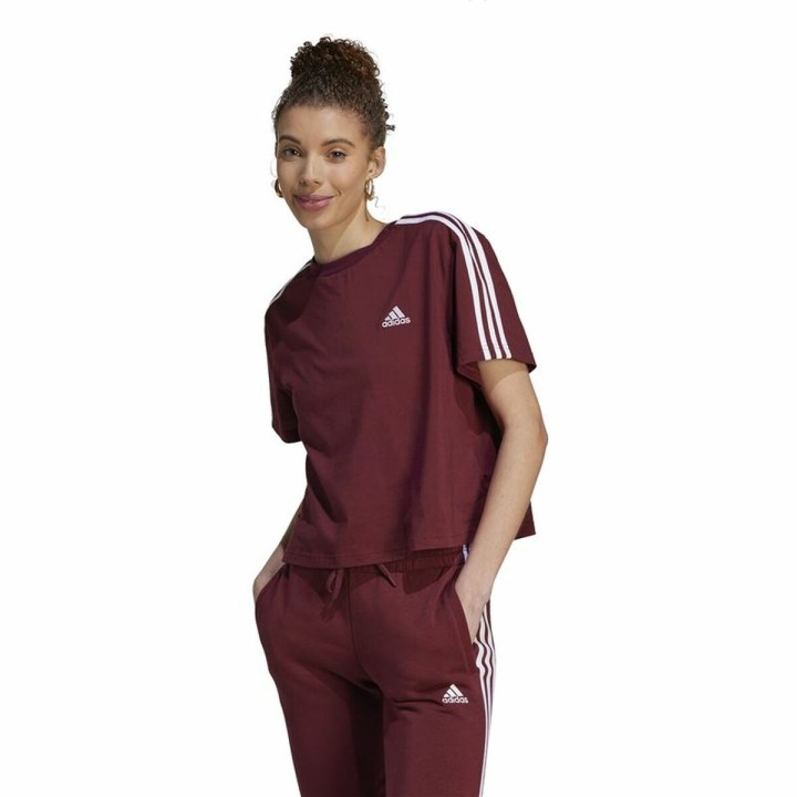 Kortærmet T-shirt til Kvinder Adidas 3S Cr Brun