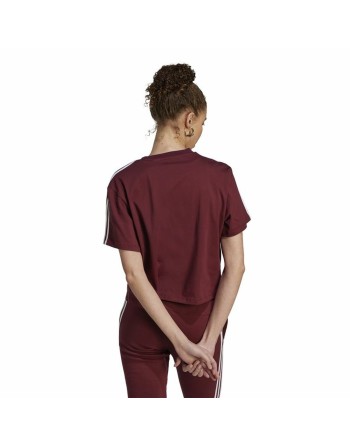 Maglia a Maniche Corte Donna Adidas 3S Cr Marrone