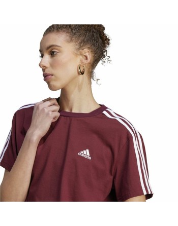 Maglia a Maniche Corte Donna Adidas 3S Cr Marrone