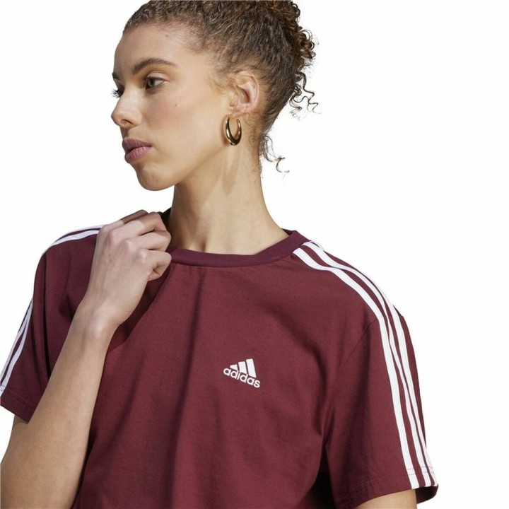 Kortærmet T-shirt til Kvinder Adidas 3S Cr Brun