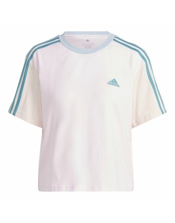 Maglia a Maniche Corte Donna Adidas 3S Cr Bianco