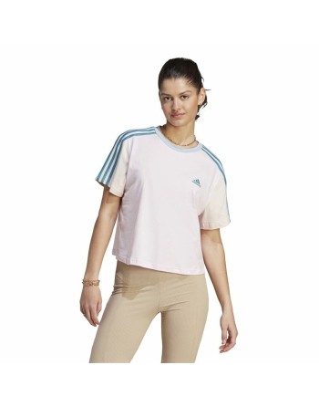 Maglia a Maniche Corte Donna Adidas 3S Cr Bianco