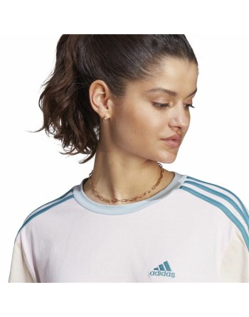 Maglia a Maniche Corte Donna Adidas 3S Cr Bianco
