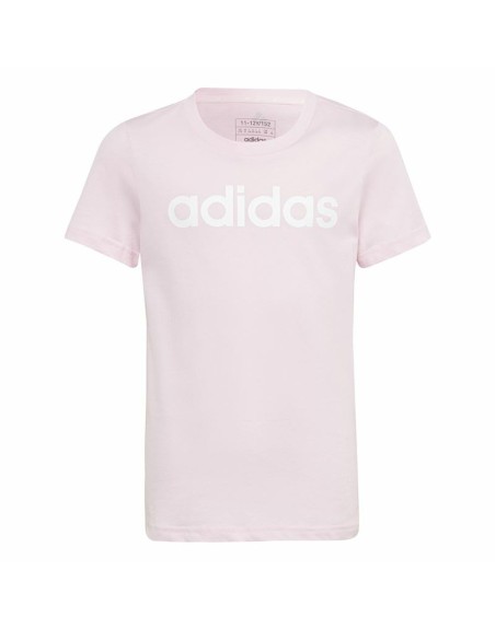 Maglia a Maniche Corte per Bambini Adidas G Lin T Rosa