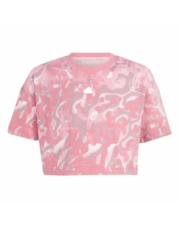 T shirt à manches courtes Enfant Adidas Jg Fi Aop Rose