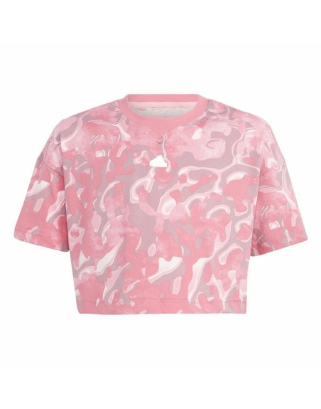 Maglia a Maniche Corte per Bambini Adidas Jg Fi Aop Rosa