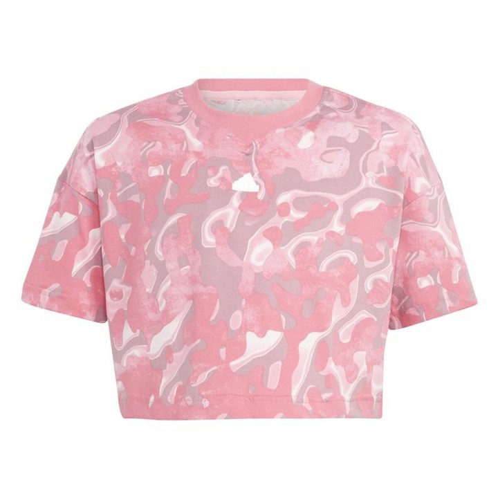 Børne Kortærmet T-shirt Adidas Jg Fi Aop Pink