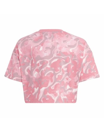 Maglia a Maniche Corte per Bambini Adidas Jg Fi Aop Rosa