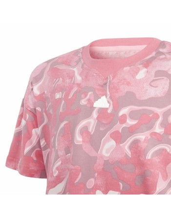 Maglia a Maniche Corte per Bambini Adidas Jg Fi Aop Rosa