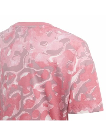 Maglia a Maniche Corte per Bambini Adidas Jg Fi Aop Rosa