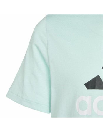 Maglia a Maniche Corte per Bambini Adidas U Bl 2 Acquamarina