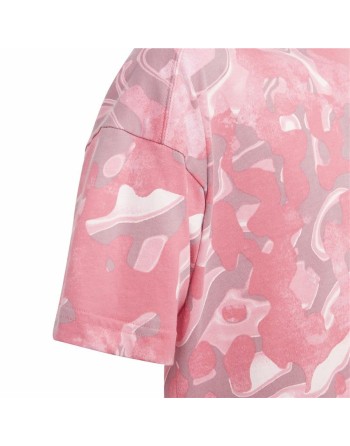 Maglia a Maniche Corte per Bambini Adidas Jg Fi Aop Rosa