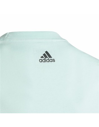 Maglia a Maniche Corte per Bambini Adidas U Bl 2 Acquamarina