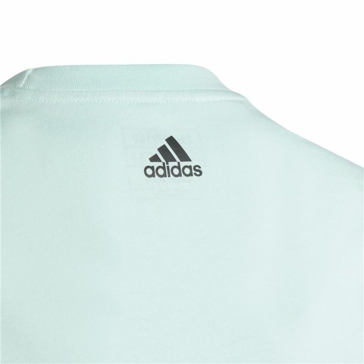 Kurzarm-T-Shirt für Kinder Adidas U Bl 2 Aquamarin