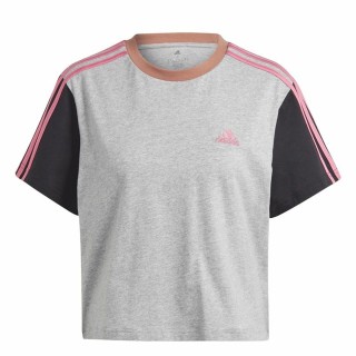 Kortærmet T-shirt til Kvinder Adidas 3S Cr Grå