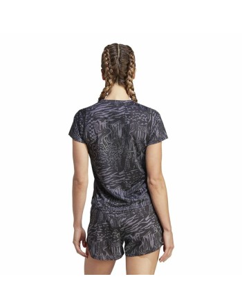 Kortærmet T-shirt til Kvinder Adidas Ri 3B Aop Sort