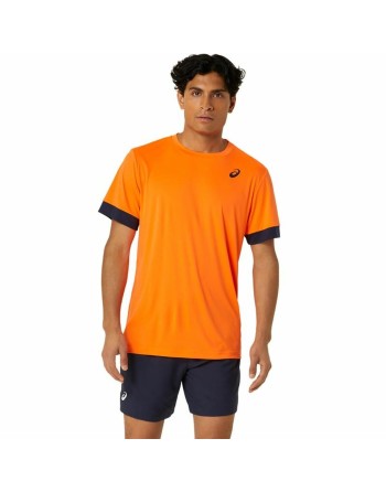 Short-sleeve Sports T-shirt Asics Court Ss Top Orange Tennis